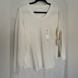 Long Sleeve Fleece V-neck